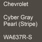 Preview: Chevrolet, Cyber Gray Pearl (Stripe), WA637R-S.